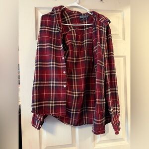 Men's Red Plaid Flannel Shirt